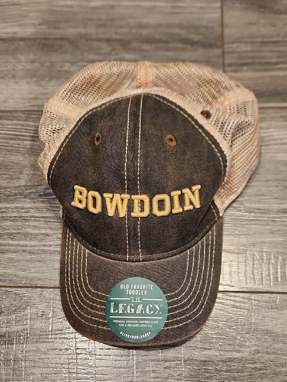 NWT Legacy Bowdoin Toddler Trucker Cap in Brown and Tan Adjustable